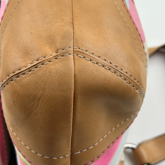 Coach Hamptons Striped Small Purse Tote - Picture 7 of 8